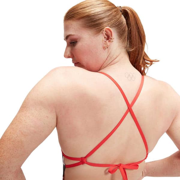 Speedo Uimapuku Allover Digital Tie-back Valkoinen,Musta 32 Nainen