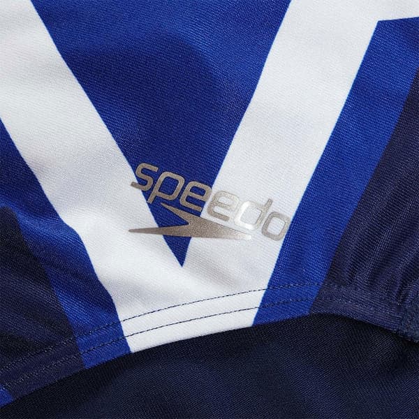Speedo Badedragt Placement Digital Vback Blå 30 Kvinde