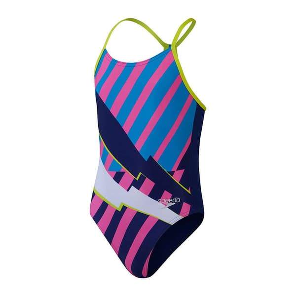 Speedo Uimapuku Placement Lane Line Back Monivärinen 13-14 Years Tyttö