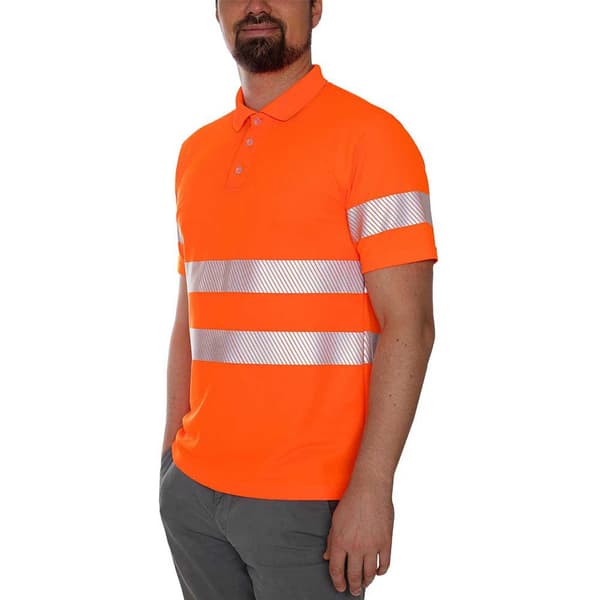 Iq-uv Uv Høj Synlig Poloshirt Kl.2 Man Orange S