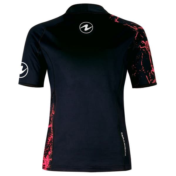 Aqualung Kortärmad Kvinna Top Ceramiqskin Svart 2XL