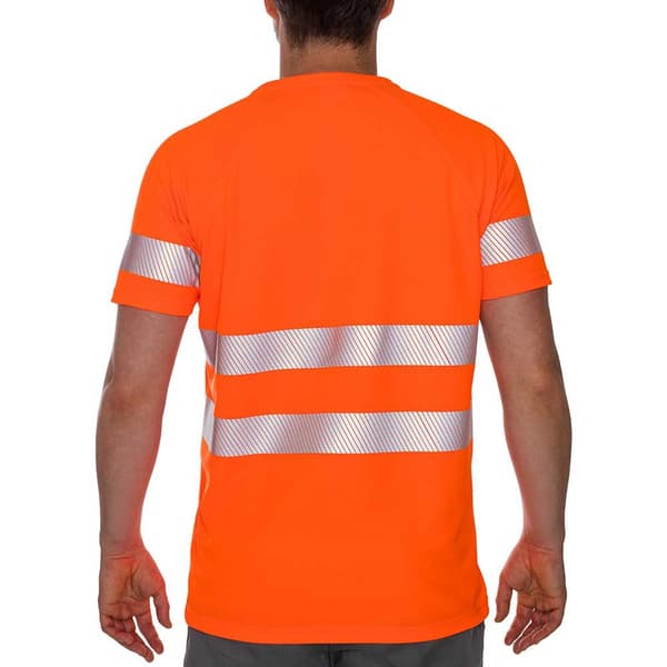 Iq-uv Uv High Visible T-shirt V-neck Kl.2 Man Orange 5XL