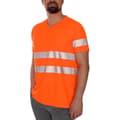 Miniatyrbillede 1 af 5: Iq-uv Uv High Visible T-shirt V-neck Kl.2 Man Orange 5XL