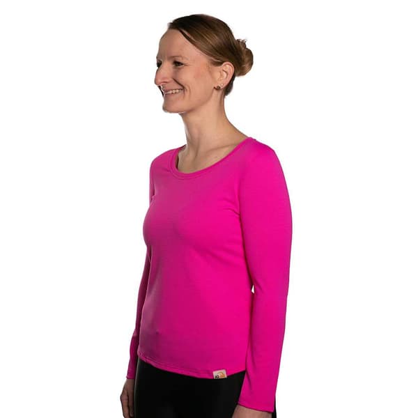 Iq-uv Langærmet O-hals T-shirt Uv Wave Rosa 2XL