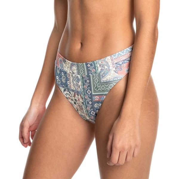 Quiksilver Bikini Underdel Classic Hi Waist Band Aop Blå XL Kvinna