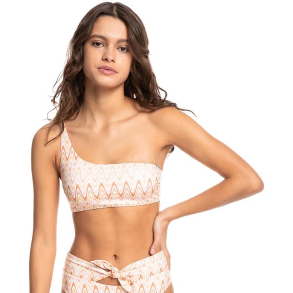Quiksilver Bikinitop Classic One Shoulder Aop Hvid XL Kvinde