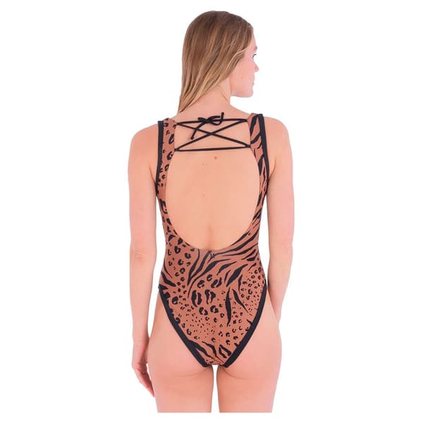 Hurley Uimapuku Animix Cheeky Ruskea L Nainen