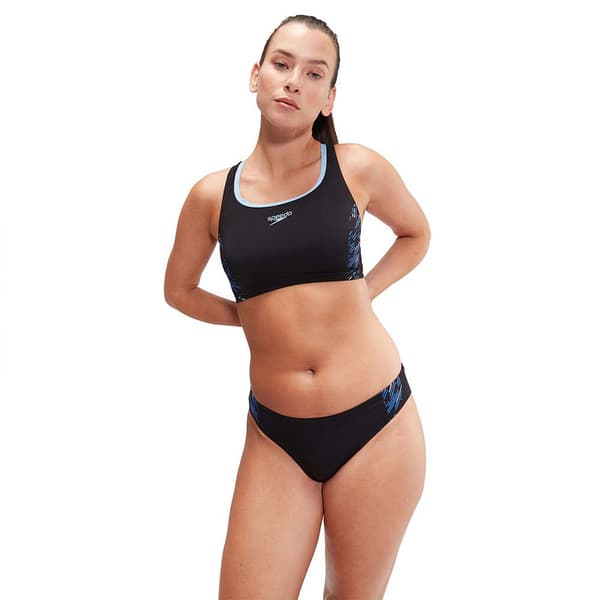 Speedo Bikini Placement Svart 36 Kvinna