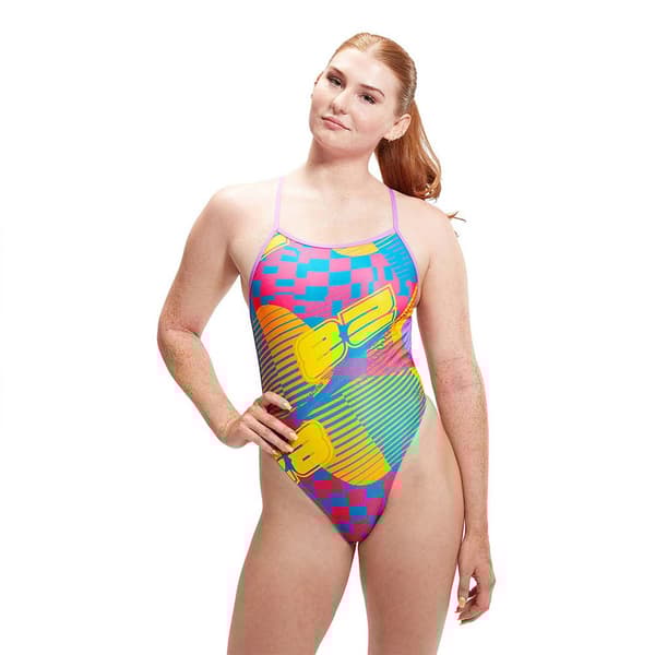 Speedo Uimapuku Allover Digital Vback  34 Nainen
