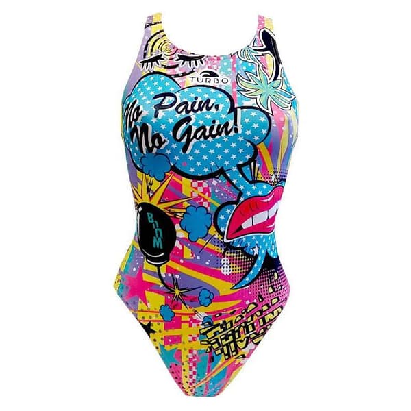 Turbo Badedragt Crazy Comic Flerfarvet 6XL Kvinde