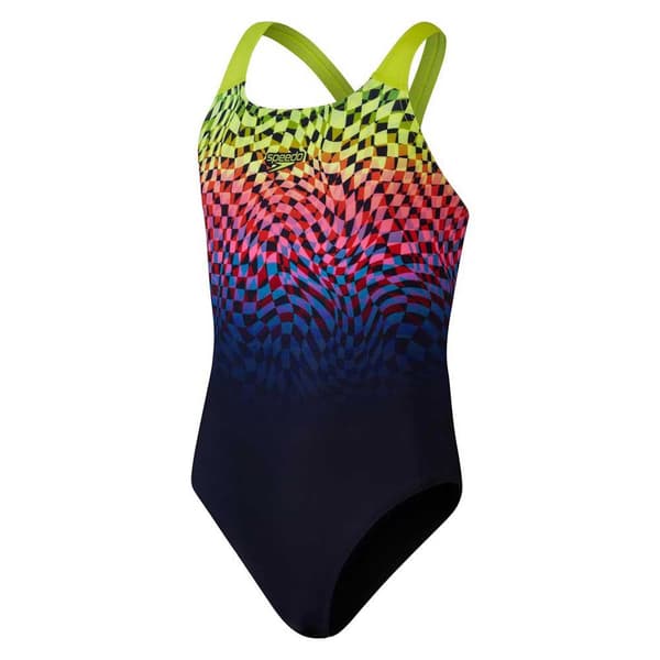 Speedo Badedragt Digital Placement Powerback Flerfarvet 5-6 Years Pige