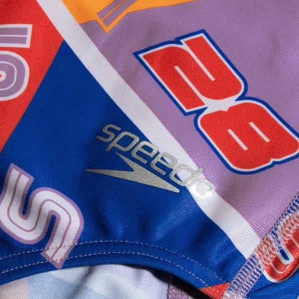 Speedo Baddräkt Allover Digital Vback  9-10 Years Flicka