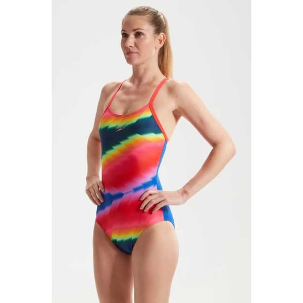 Speedo Baddräkt Allover Fixed Crossback  34 Kvinna