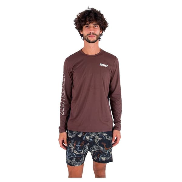 Hurley Långärmad Rashguard H2o-dri Easton Fastlane Upf Brun XL