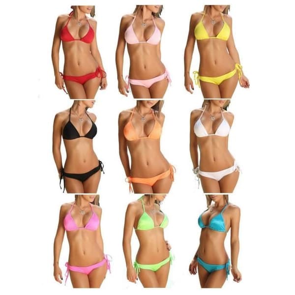 Baddräkt - Wishnice - 2-delad push up bikini - Blå färg - Storlek TU - Sexig stil