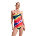 Miniatyrbillede 1 af 10: Speedo Badedragt Allover Fixed Crossback Flerfarvet 38 Kvinde
