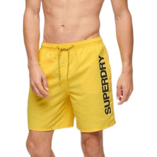 Superdry Svømmeshorts Sport Graphic 17´´ Gul L Mand