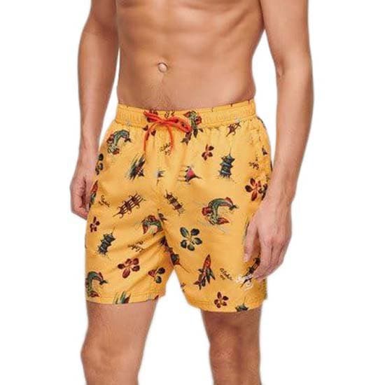 Superdry Badbyxor Hawaiian Print 17´´ Gul XL Man