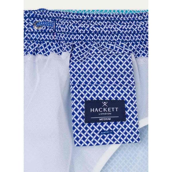 Hackett Grid Tailored Badebukser Blå L Mand