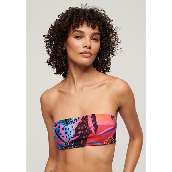 Superdry Tropical Bandeau Bikinitop Flerfarvet L Kvinde