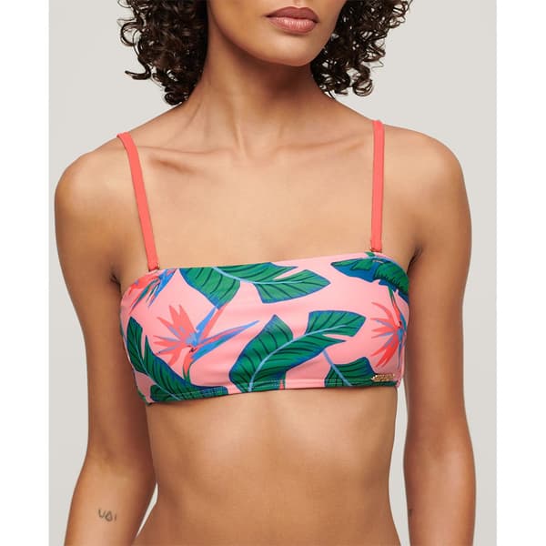 Superdry Tropical Bandeau Bikinitop Flerfarvet L Kvinde