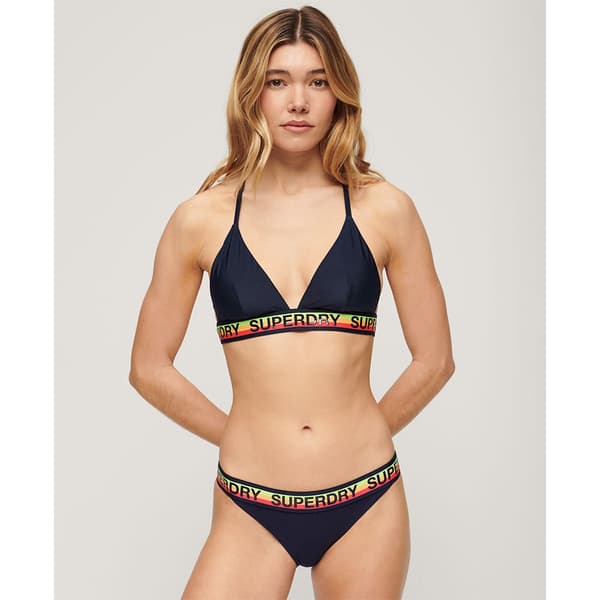 Superdry Logo Triangle Bikinitopp Blå XS Kvinna