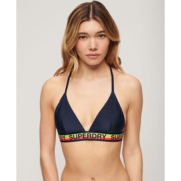 Superdry Logo Triangle Bikinitopp Blå XS Kvinna