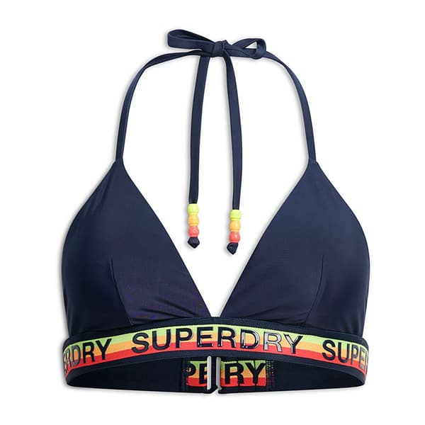 Superdry Logo Triangle Bikinitopp Blå XS Kvinna