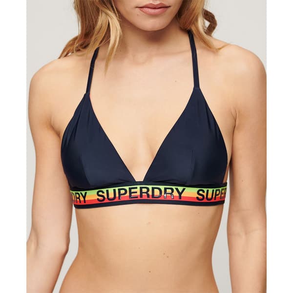 Superdry Logo Triangle Bikinitopp Blå XS Kvinna