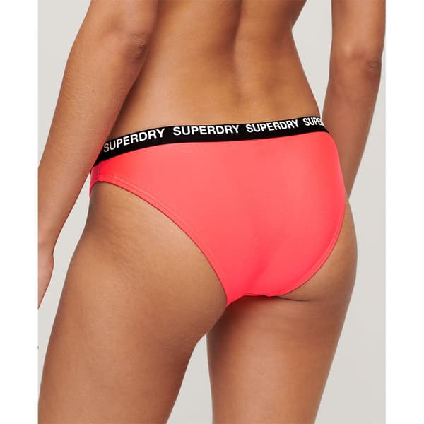 Superdry Elastic Classic Bikini Botten Rosa S Kvinna