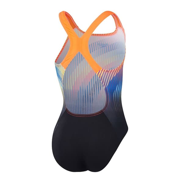 Speedo Digital Placement Powerback Badetøj  15-16 Years Pige