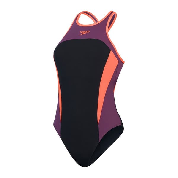 Speedo High Neck Splice Cross Back Badetøj  UK 38 Kvinde