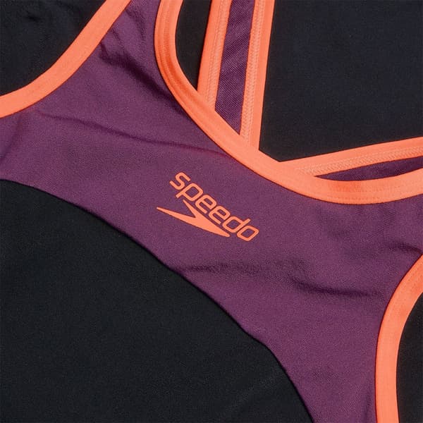 Speedo High Neck Splice Cross Back Badetøj  UK 38 Kvinde