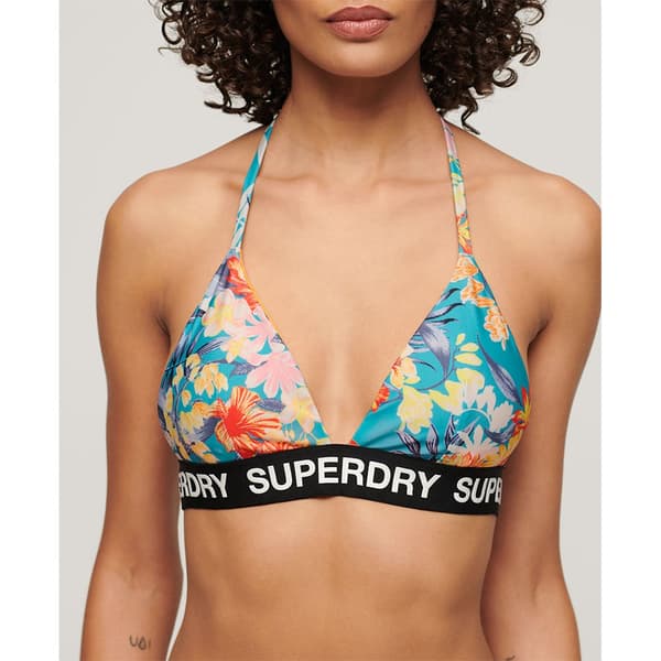 Superdry Logo Triangle Bikinitop Flerfarvet L Kvinde