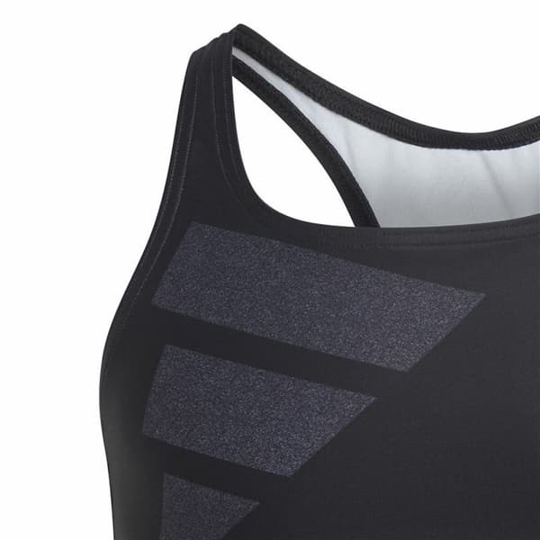 Bikinitrosa För Flickor Adidas Big Bars Svart - 5-6 år
