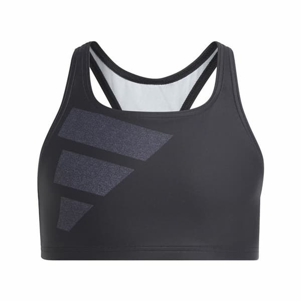 Bikinitrosa För Flickor Adidas Big Bars Svart - 5-6 år