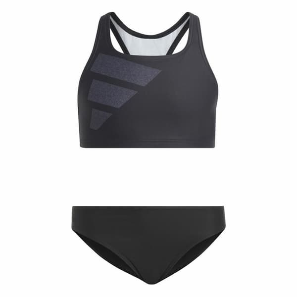 Bikinitrosa För Flickor Adidas Big Bars Svart - 5-6 år
