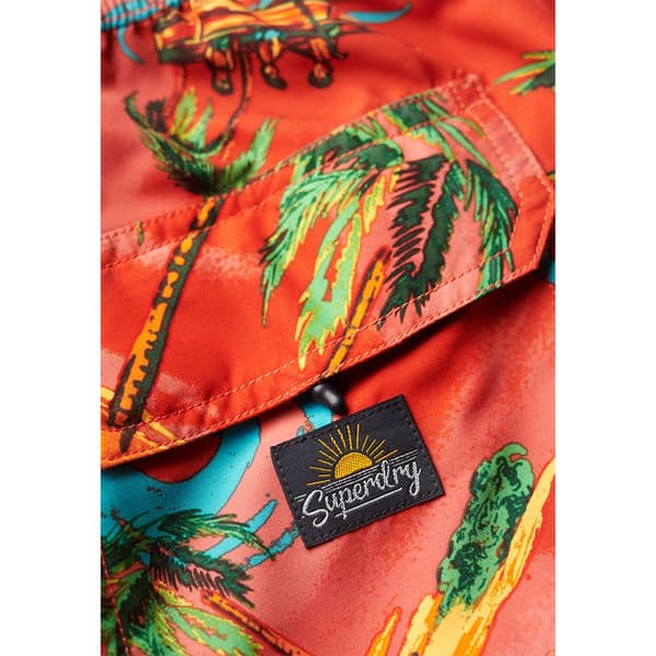Superdry Hawaiian Print 17´´ Badebukser Orange S Mand
