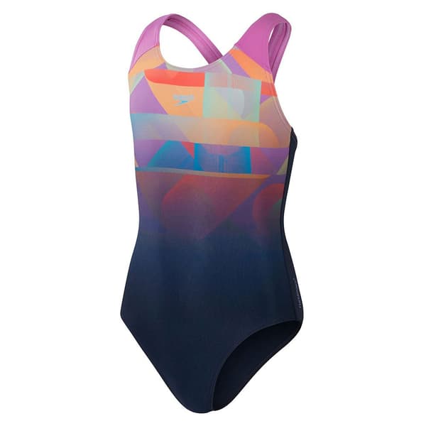 Speedo Digi Placement Splashback Badetøj Flerfarvet 7-8 Years Pige