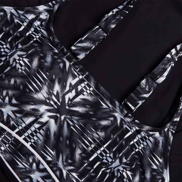 Speedo Shaping Contoureclipse Printed Badetøj Sort,Grå UK 44 Kvinde