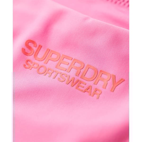 Superdry Logo Bandeau Bikinitopp Rosa S Kvinna