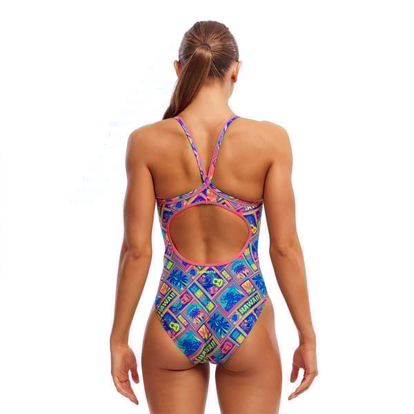Funkita Diamond Back Baddräkt Blå AUS 6 Kvinna
