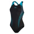 Miniatyrbillede 3 af 8: Speedo Placement Laneback Badetøj Blå,Sort UK 32 Kvinde