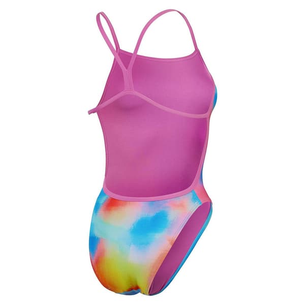 Speedo Allover Vback Badetøj Blå UK 36 Kvinde