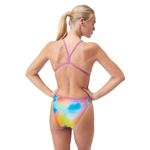 Speedo Allover Vback Badetøj Blå UK 36 Kvinde