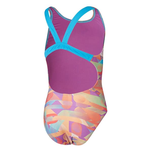 Speedo Digital Allover Leaderback Badetøj Rosa 15-16 Years Pige