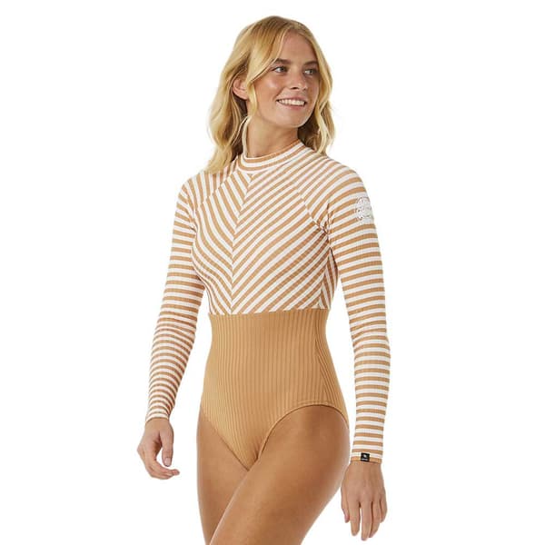 Rip Curl Premium Surf Långärmad Rashguard Beige 2XS