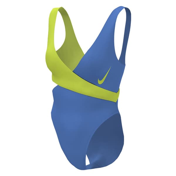 Nike Swim Colorblock Crossover Badetøj Blå XS Kvinde