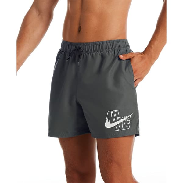 Nike Swim Logo Lap 5´´ Badeshorts Grå L Mand
