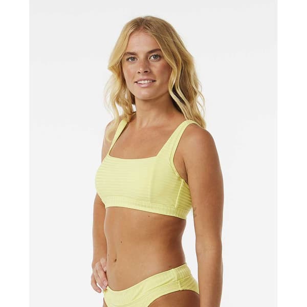 Rip Curl Premium Surf D-dd Crop Bikinitop Gul S Kvinde